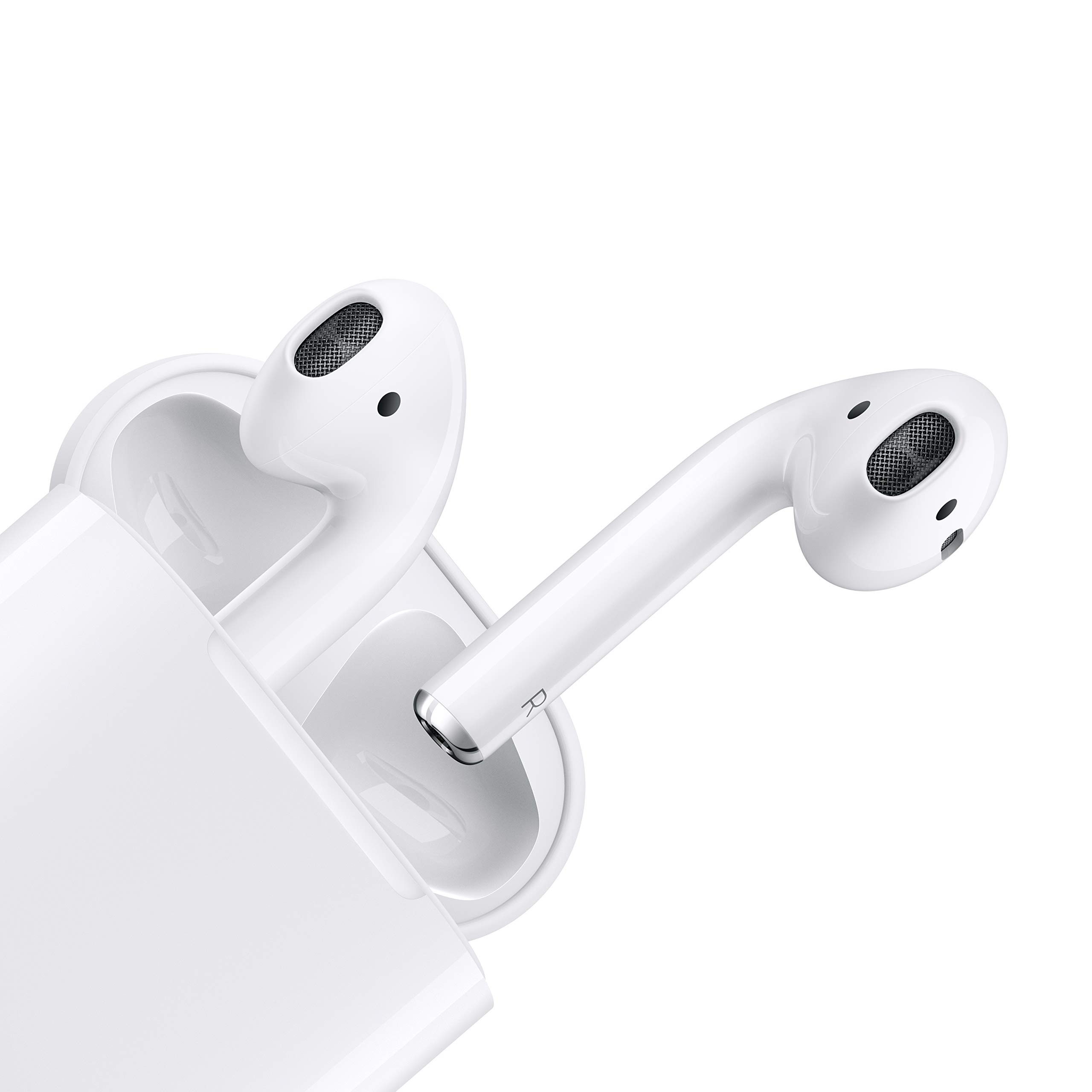 Air pod 2 (copie conforme)  - Les Apple AirPods 2 sont des true wireless sous la format d'écouteurs classiques. Ils existent en deux versions, avec un boitier qui se charge uniquement via un câble Lightning, il y a également une autre version avec un boitier qui se charge via une charge sans fil (Qi).