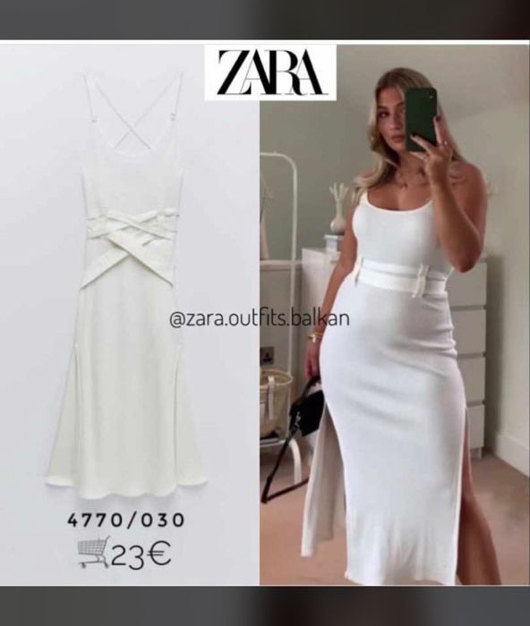 Robe Zara - Robe Zara coton 3/4 taille S M